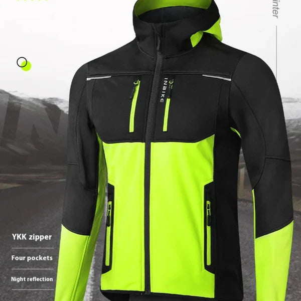 ThermaRide Windproof Warm Jacket – Stay Warm, Ride Strong