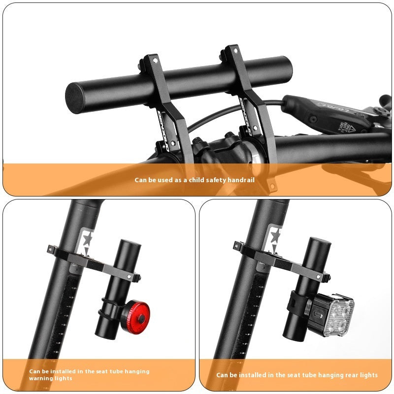 Bicycle Aluminum Alloy Extension Bracket Mountain Bike Handle Extension