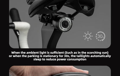 ROCKBROS Fiets Smart Achterlicht Q1MAX 5 Verlichtingsstanden Waterdicht Rem Sensor Smart Achterlicht Type-C Oplaadfiets Accessoires