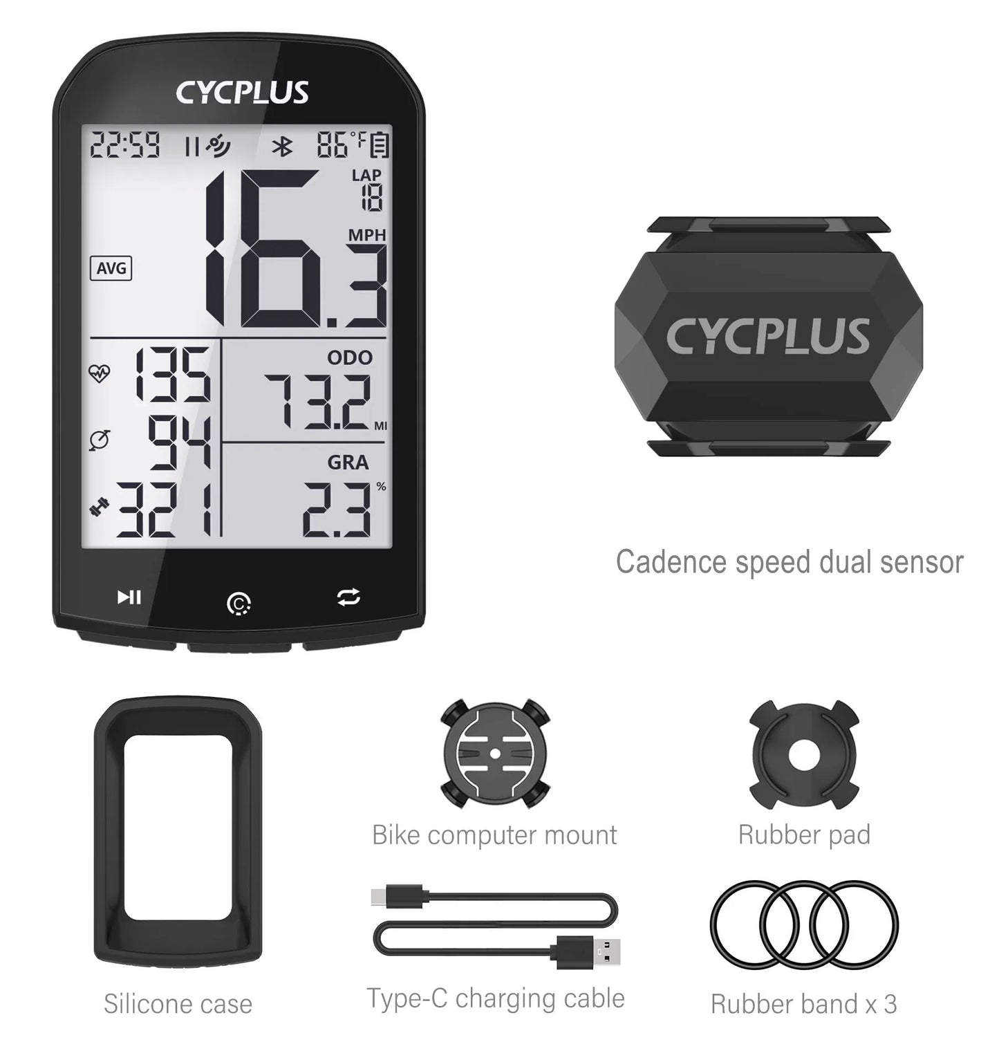 TrackX GPS Fietscomputer 