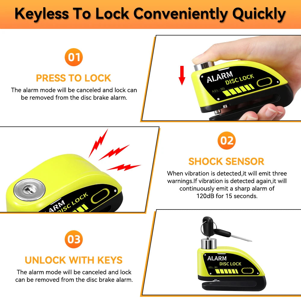 SecureLock Pro Disc Lock 120dB ALRAM