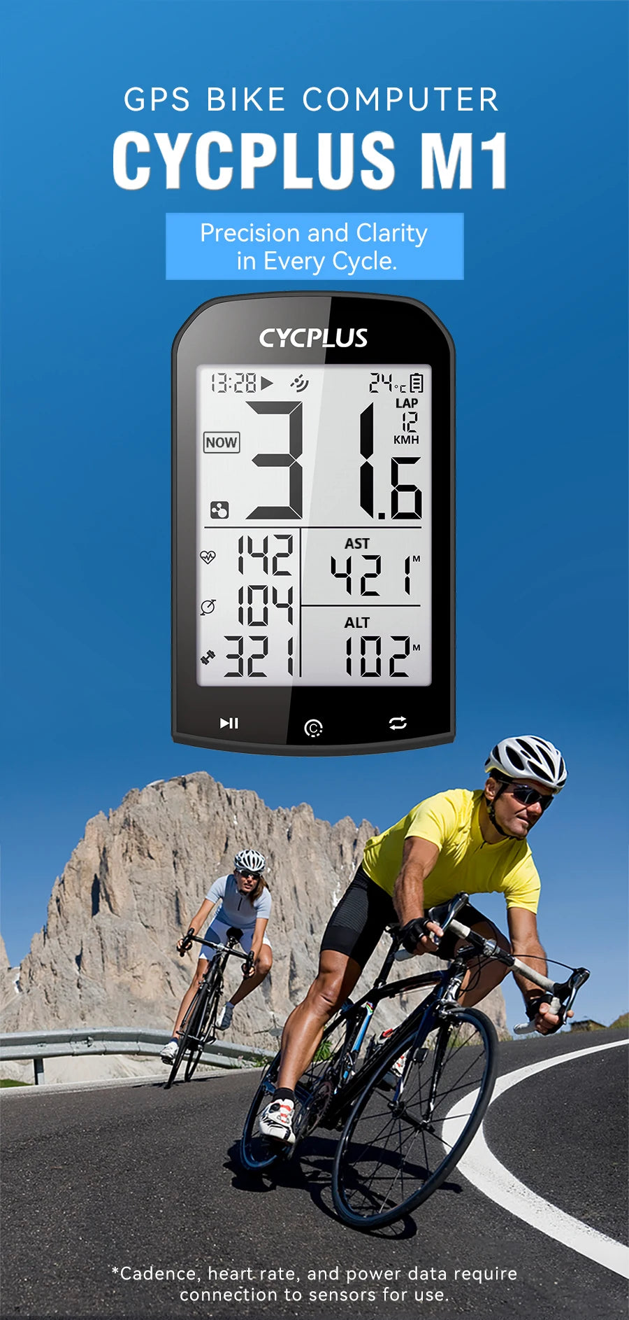 TrackX GPS Fietscomputer 