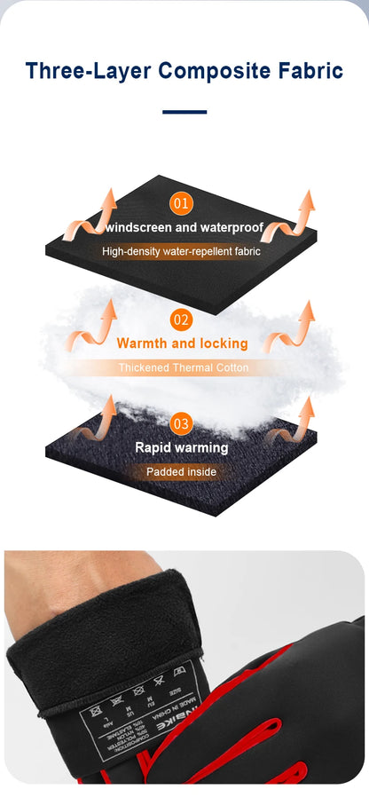 WindGuard Touch Screen Warm Cycling Gloves Outdoor