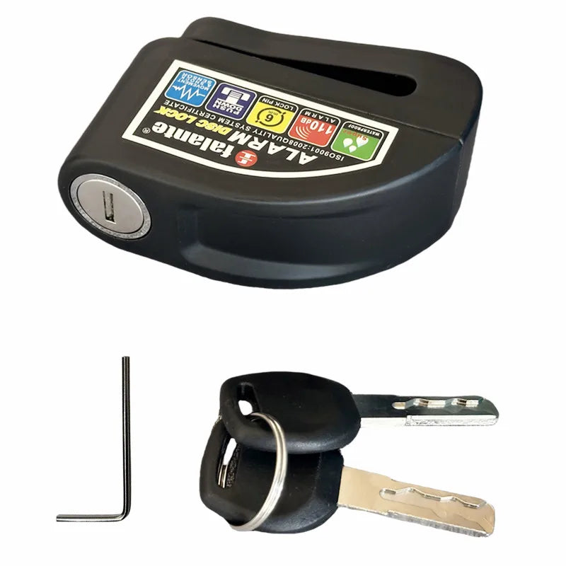 RideGuard Motorcycle Scooter Disc Lock Alarm Protection