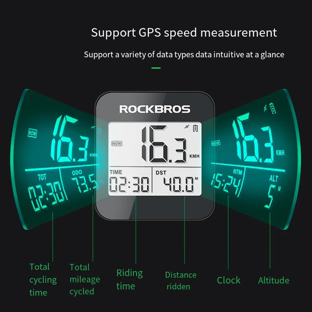 TrackRider Bike Wireless Computer GPS Bicycle Speedometer