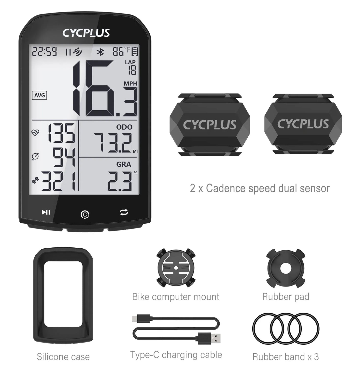 TrackX GPS Fietscomputer 