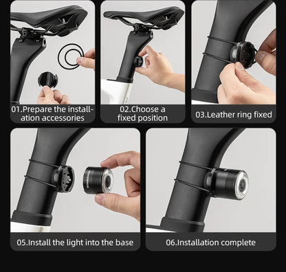 ROCKBROS Fiets Smart Achterlicht Q1MAX 5 Verlichtingsstanden Waterdicht Rem Sensor Smart Achterlicht Type-C Oplaadfiets Accessoires