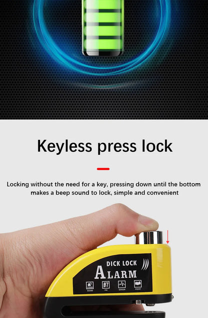 LockGuard Disk Padlock Waterproof 110dB Alarma